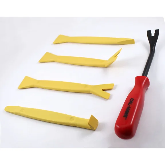 CRESTIN- 5Pc Nylon Pry Bar Set Dash Plastic Trim Tool Molding Door Panel Remover Kit