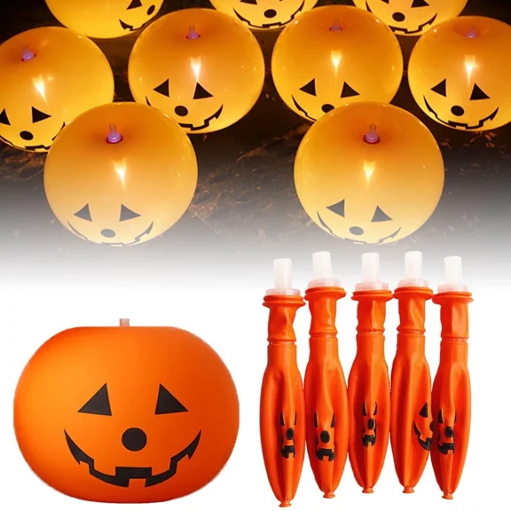 CRESTIN- 5Pcs Halloween Decoration Inflatable Pumpkin With Led Lights Party Light Cw