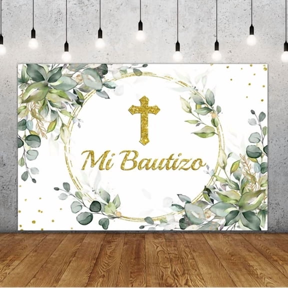 CRESTIN- 5X3Ft Mi Primera Comunion Party Backdrop First Communion Photo Studio Banner