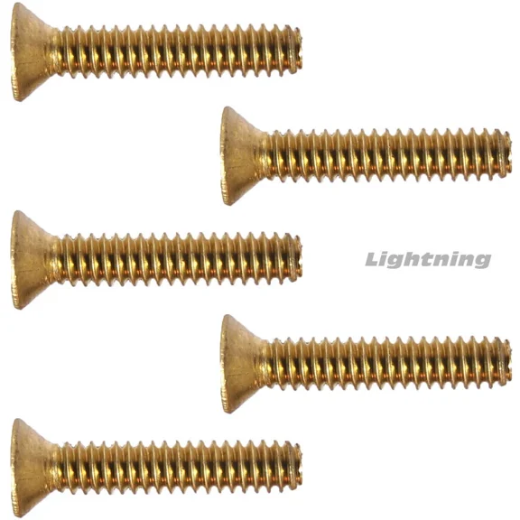 CRESTIN- 6-32 X 1/4 Solid Brass Machine Screws Flat Head Slotted Quantity 50