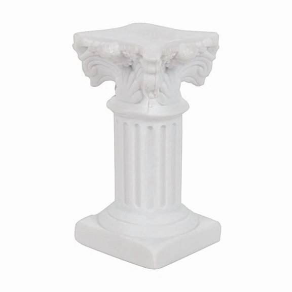 CRESTIN- 6 White 2.5" Mini Roman Column Taper Candle Holders Wedding Party Decorations