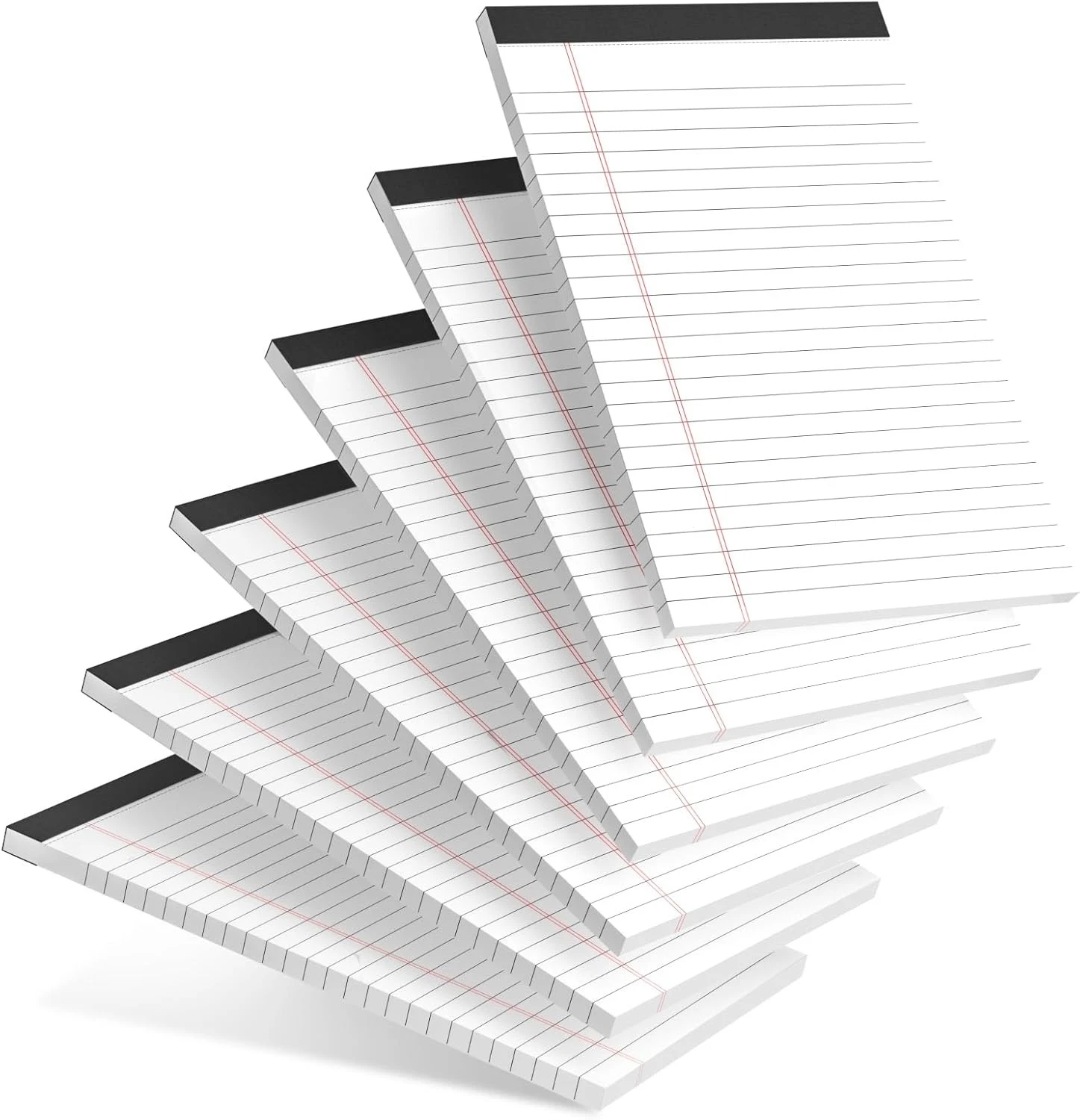 CRESTIN- 6Pcs Small Note Pad 5X8 College Ruled Legal Pads Paper Notepads 6 Pack White