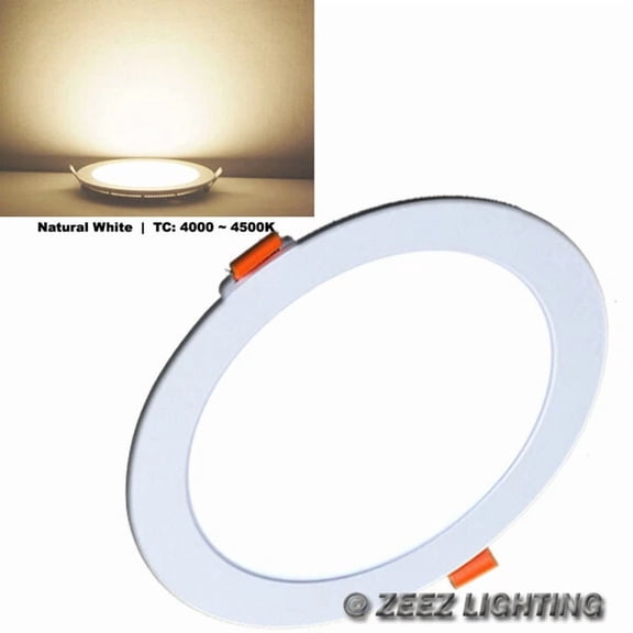 CRESTIN- 6W 4-Inch Round Natural White Led Recessed Ceiling Light Slim Wafer Down Lights