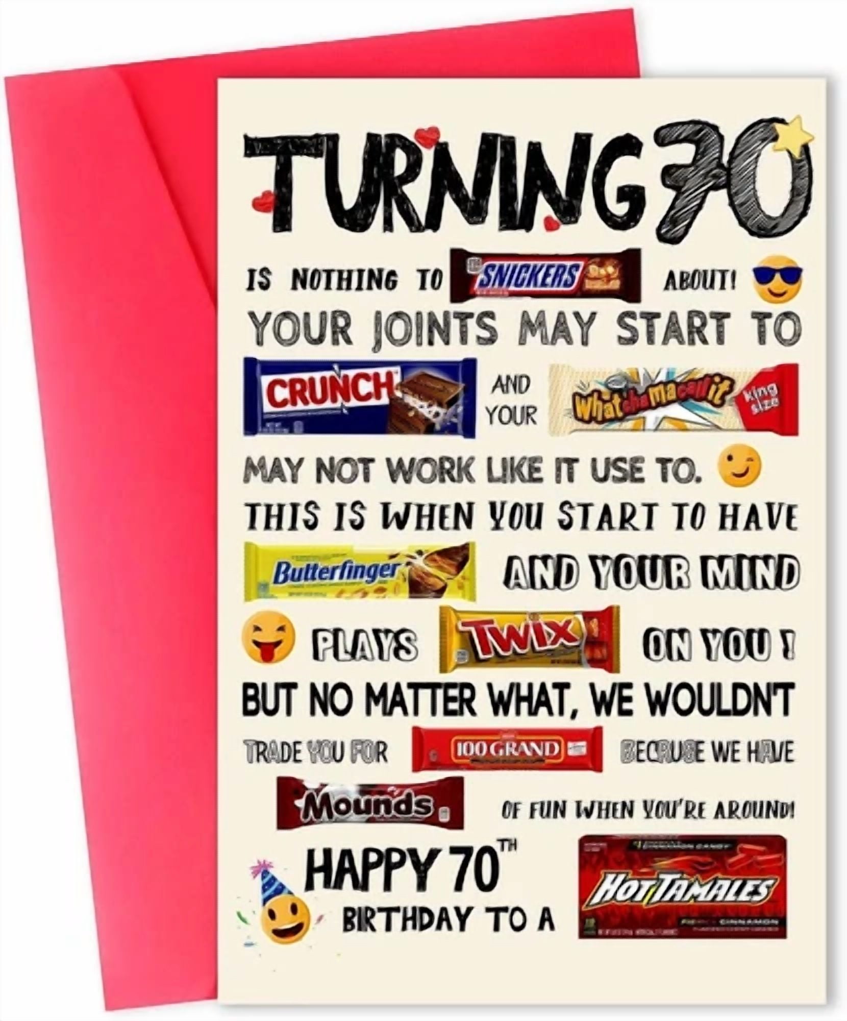CRESTIN- 70Th Birthday Card Gifts For Women Men, Happy 70Th Birthday Card, Unique 70Th Bi