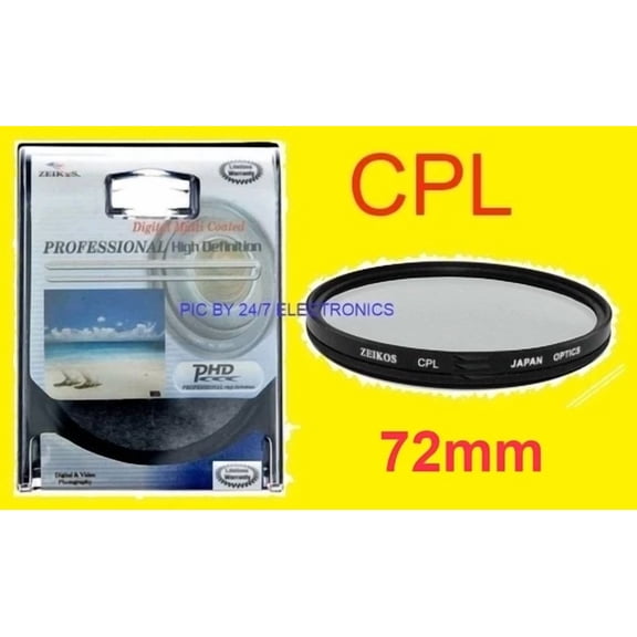 CRESTIN- 72Mm Cpl Pl Polarized Filter - Sony Hdr-Fx1 Hvr-Z1U, Rx10Iii, Rx10 Iii, Rx10 Iv