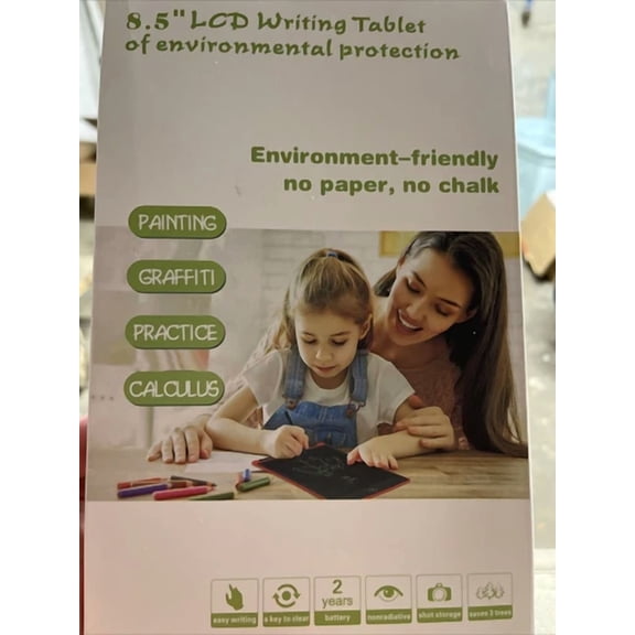 CRESTIN- 8.5 Portable Lcd Writing Tablet Drawing Board Erasable Notepad For Kids