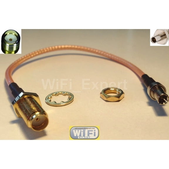 CRESTIN- 8 Inch Sma Female To Ts9 Male Pigtail Coaxial Rf Ts-9 Cable Rg316 Usa