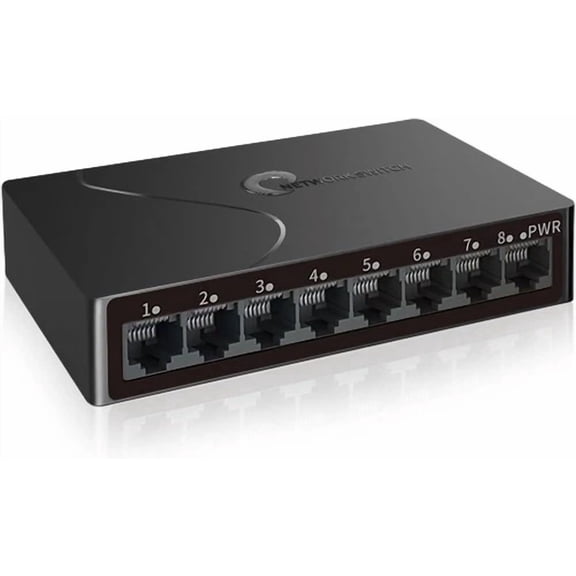 CRESTIN- 8-Port Gigabit Smart Ethernet Switch Vlan Qos Plug & Play Fanless