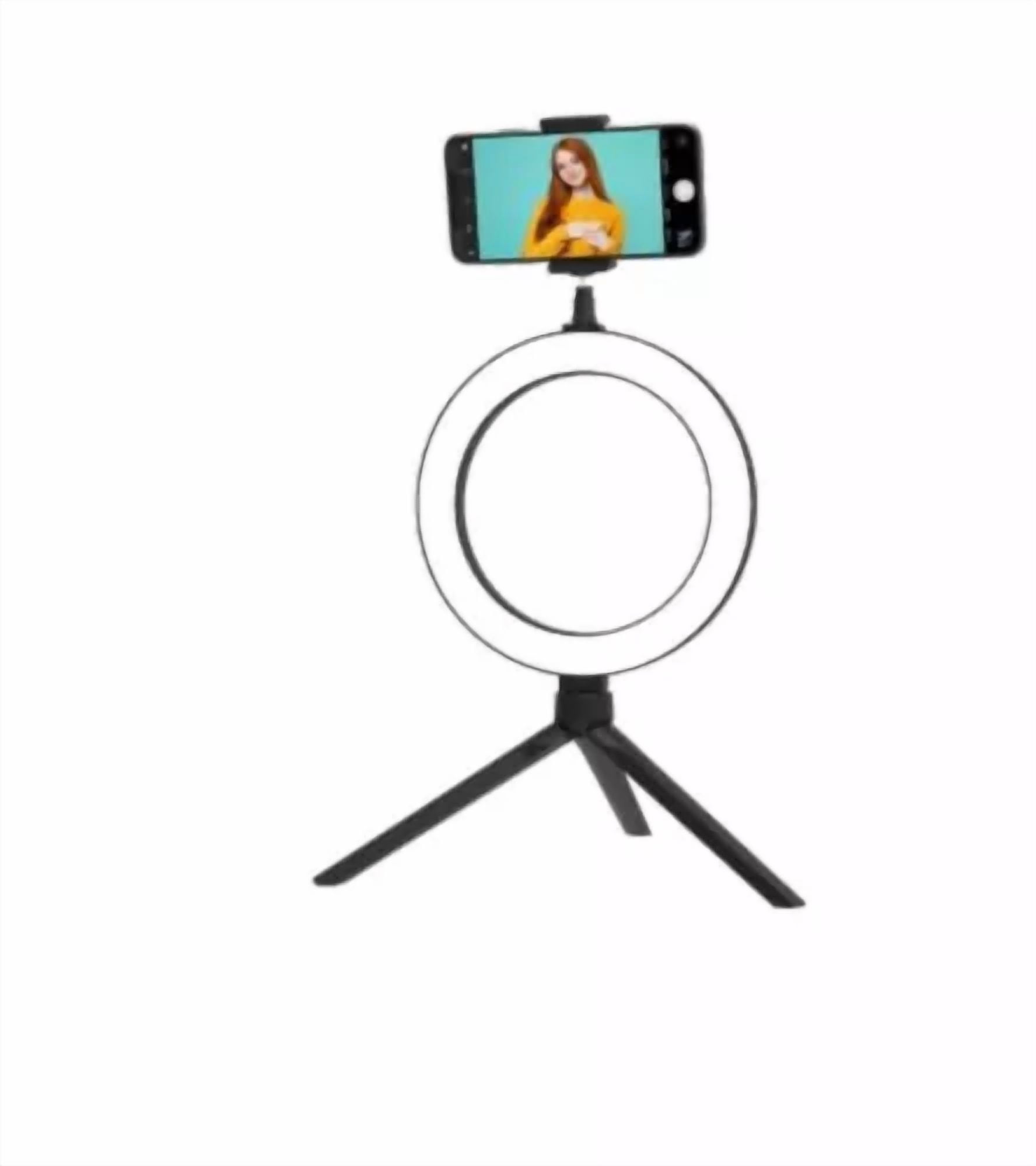 CRESTIN- 8” Portable Led Ring Light With Desktop Stand And Phone Holder, Halolight