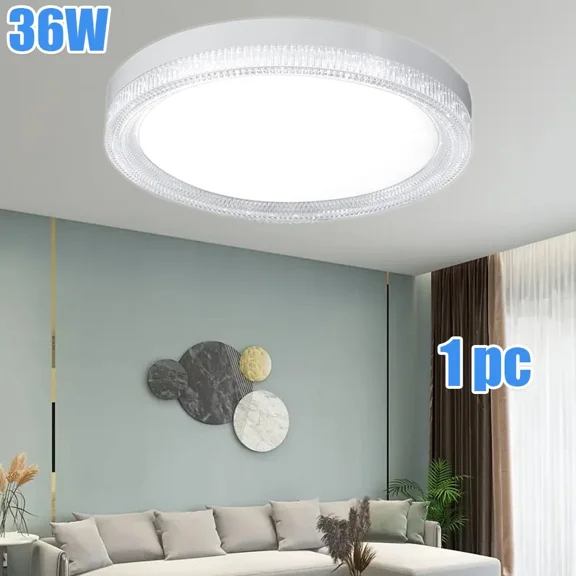 CRESTIN- 9.06Inch 36W Recessed Led Ceiling Light Fixture Kitchen Round Ceiling Light