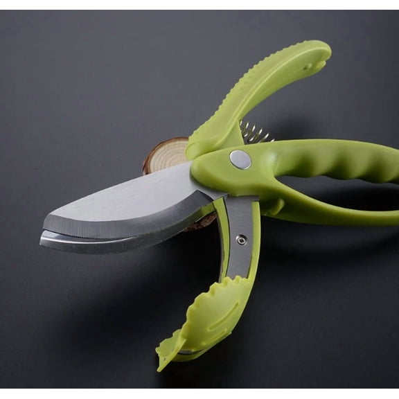 CRESTIN- 9-Inch Kitchen Vegetable Salad Scissors With Double Blade Serrated Scissors