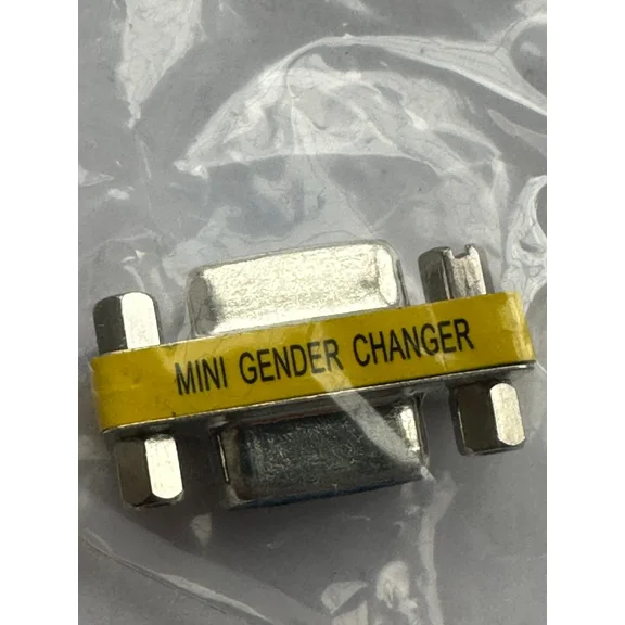 CRESTIN- 9 Pin Female To Female Mini Gender Changer Rs232 - 2 Pack -New Fast Ship