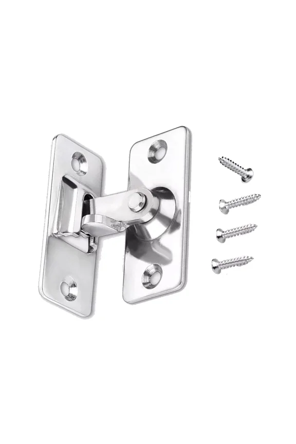 - 90 Degree Stainless Steel Latch Safety Right Angle Sliding Door Lock Accessories