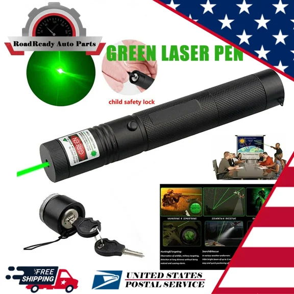 CRESTIN- 9900Mile Green Laser Pointer Pen Light Astronomy Visible Beam Rechargeable Lazer