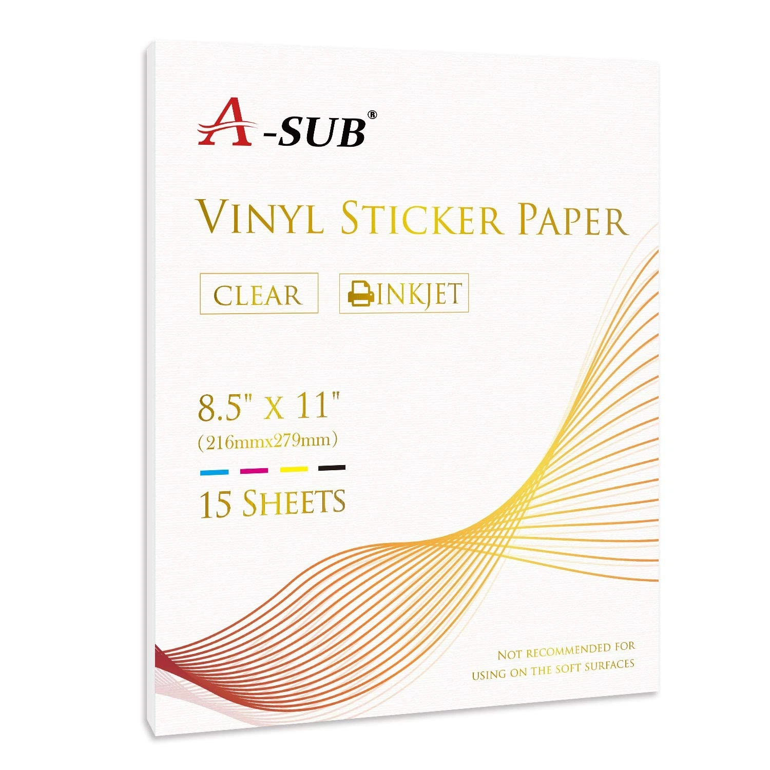 CRESTIN- A-Sub Clear Sticker Paper For Inkjet Printers - Waterproof Transparent Printable