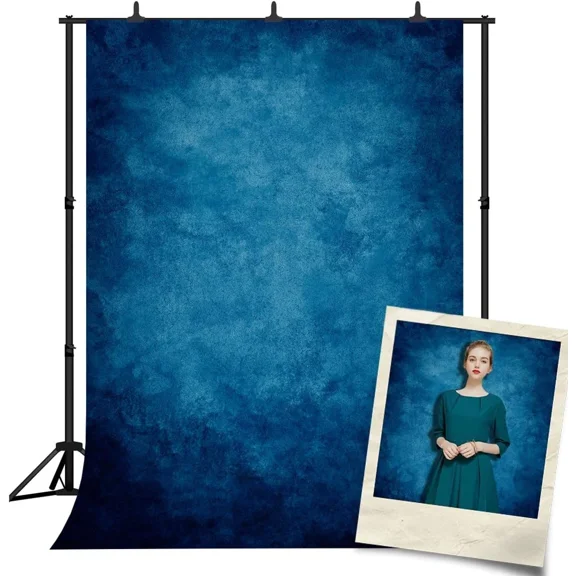 CRESTIN- Abstract Blue School Photo Backdrop For Pictures 5'X7&Apos;, Pgt030