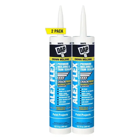 CRESTIN- Alex Flex 10.1 Oz. White Premium Molding And Trim Sealant (2-Pack)