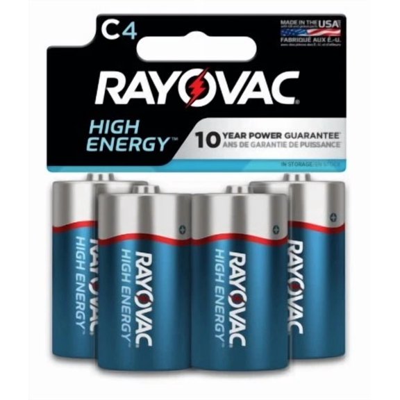 CRESTIN- Alkaline Batteries, C, 4-Pk. 814-4Tk