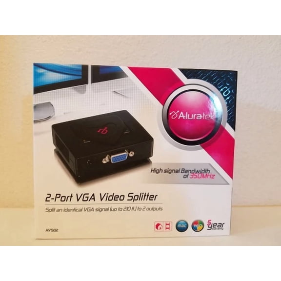 CRESTIN- Aluratek (Avs02) 2-Ports External Video Splitter