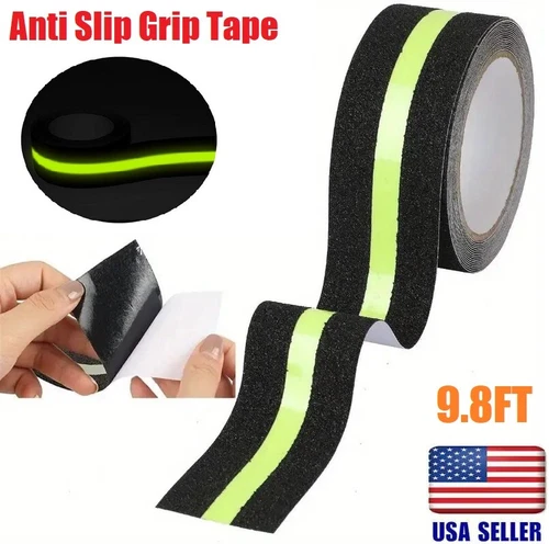 CRESTIN- Anti Slip Grip Tape Safety Strips Non Slip Tape For Stairs Steps Luminous 9.8Ft