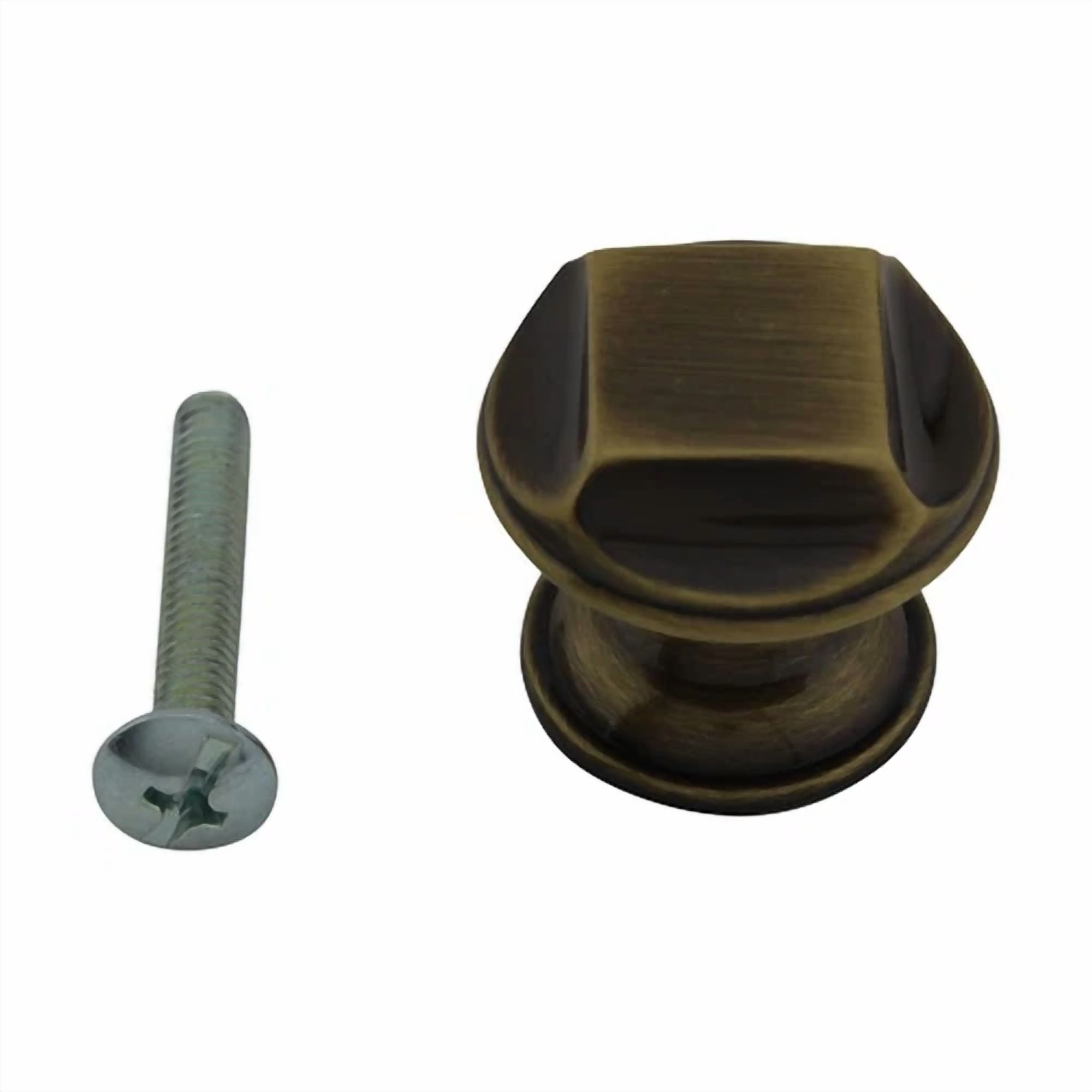 CRESTIN- Antique Style Cabinet Knob Solid Brass 1" Dia Drawer Knob Renovators Supply