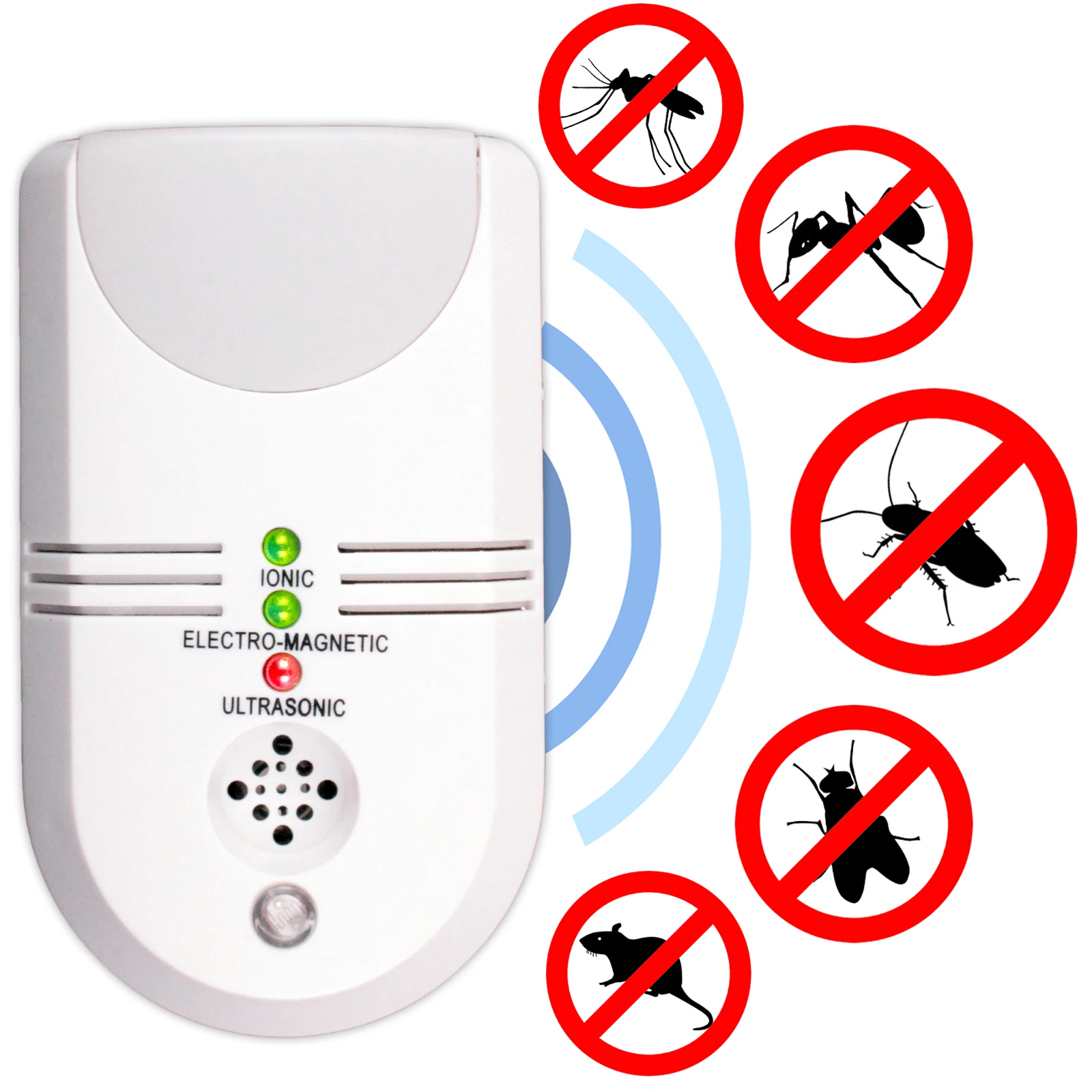 CRESTIN- Apexan Total Protection Indoor Pest Repeller, Ultrasonic +Electromagnetic +Ionic