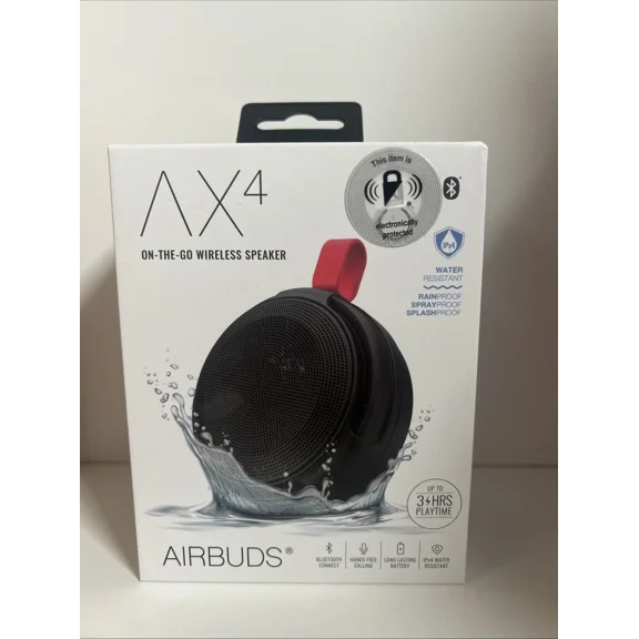 CRESTIN- Ax4 On-The-Go Wireless Speaker Bluetooth Hands-Free Calling Water Resistant