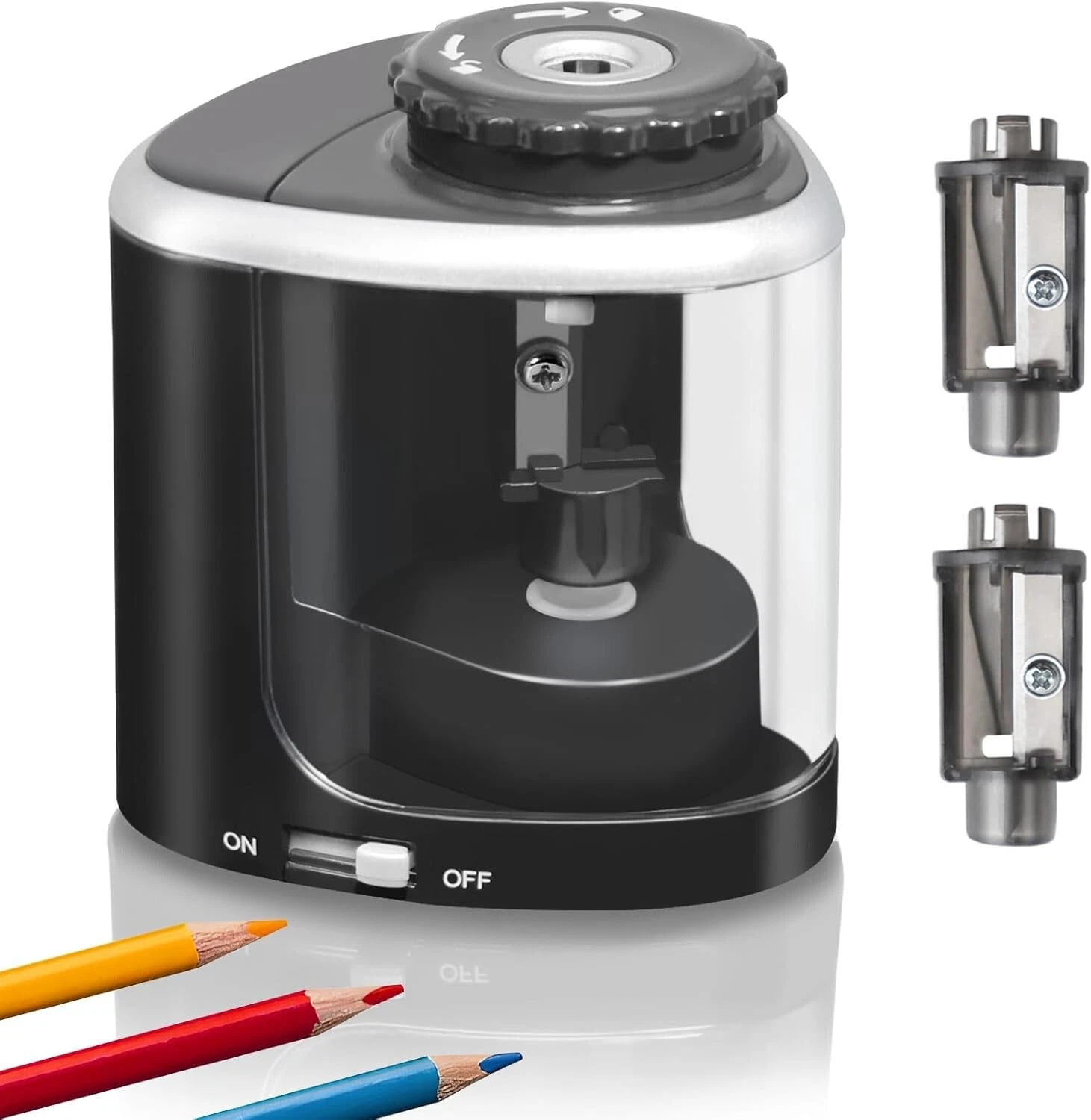 CRESTIN- Battery Pencil Sharpeners For Colored Pencils,Portable Electric Pencil Sharpener