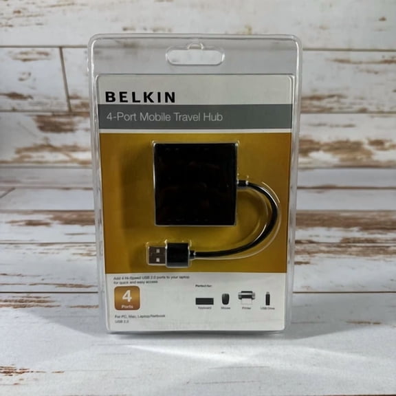 CRESTIN- Belkin Hi-Speed Usb 20 (F5U215Vmob) 4-Ports External Hub