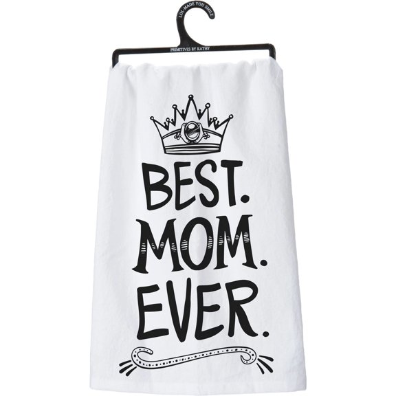 CRESTIN- Best Mom Ever Crown Kitchen Towel