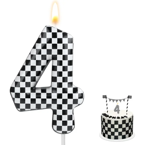 CRESTIN- Birthday Number Candles, Happy Birthday Cake Toppers Numeral Cupcake Decorations
