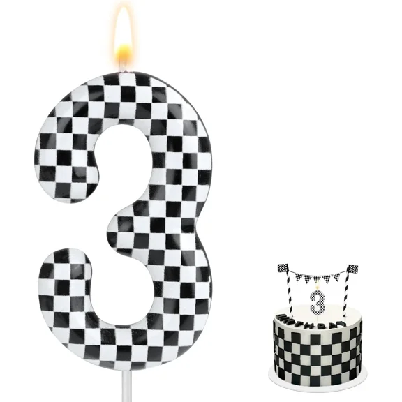 CRESTIN- Birthday Number Candles, Happy Birthday Cake Toppers Numeral Cupcake Decorations