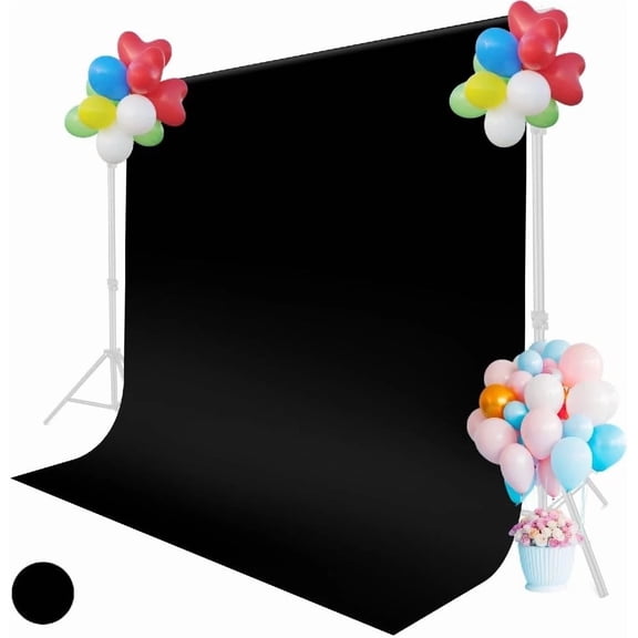 CRESTIN- Black Background For Photography, Small Black Photo Backdrop 5X6.5Ft