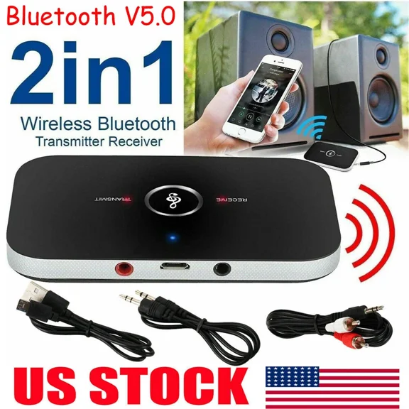 CRESTIN- Bluetooth 5.0 Transmitter & Receiver Wireless Avrcp Home Tv Stereo Audio Adapter