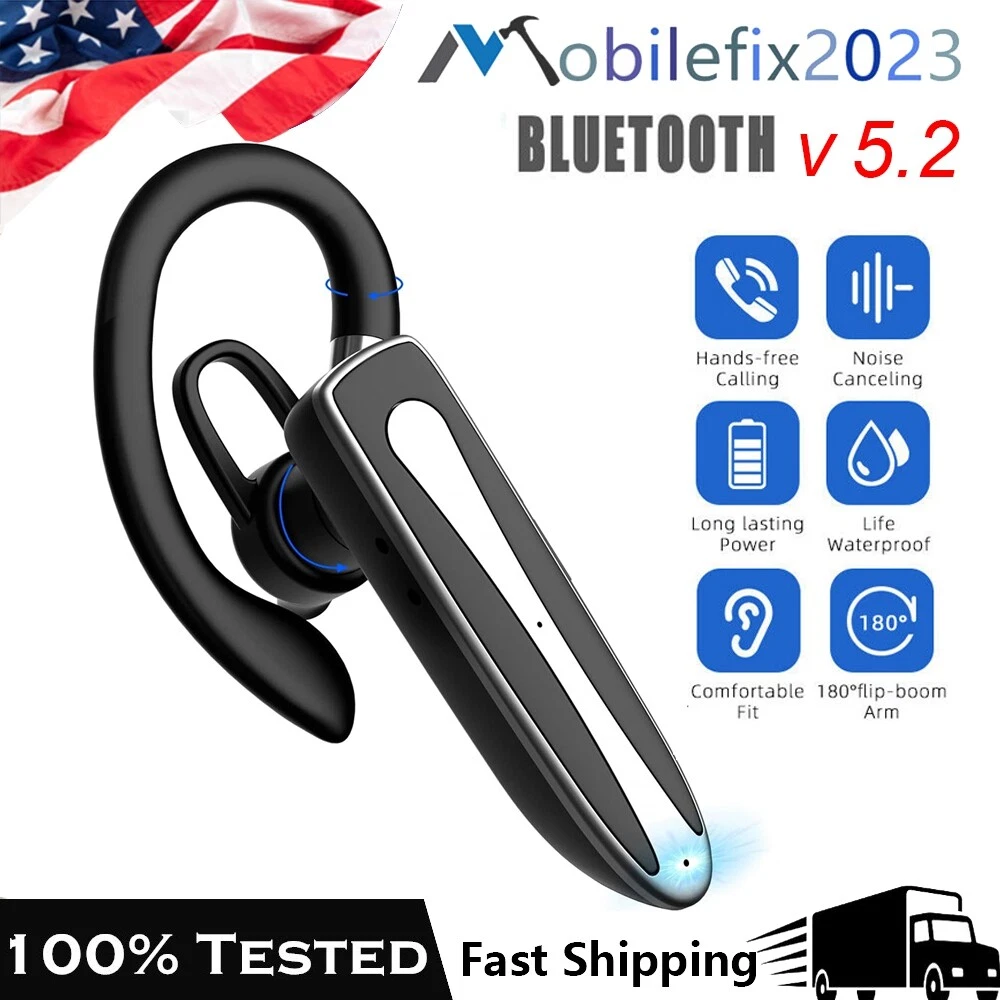 CRESTIN- Bluetooth Earpiece Wireless Handsfree Single Earphones Headphone Hi-Fi