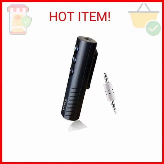 CRESTIN- Bluetooth V5.0 Output Audio Receiver, Kindrm Mini Wireless 3.5Mm Jack Aux Adapte