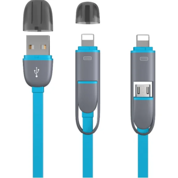 CRESTIN- Buy 1 Get 1 Free 2 In 1 Exchangeable Head Cable For Phone & Android/ Micro Usb