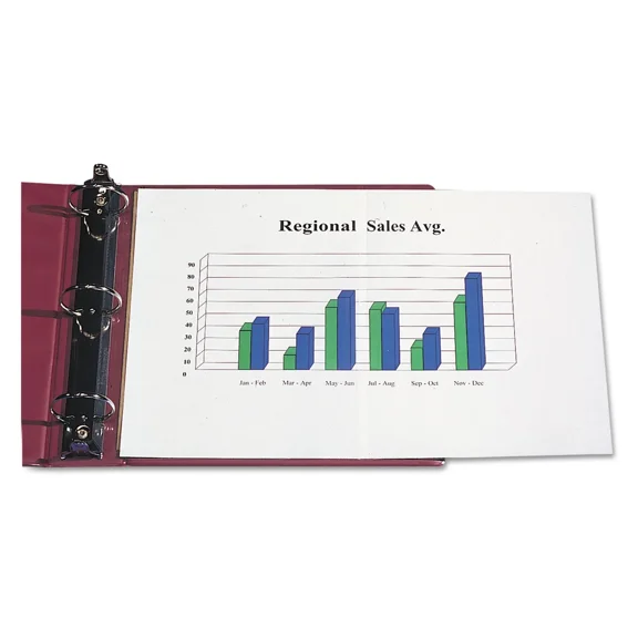 CRESTIN- C-Line Panoramic Fold-Out Poly Sheet Protector Center Loading Clear 17 X 11