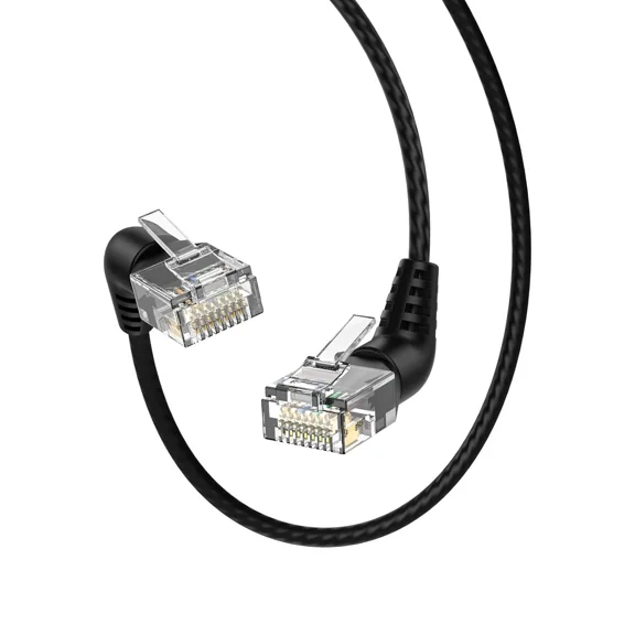 CRESTIN- Cablecreation Cat6A Ethernet Cable Utp Booted, 360 Rotation 0.25M/0.82Ft