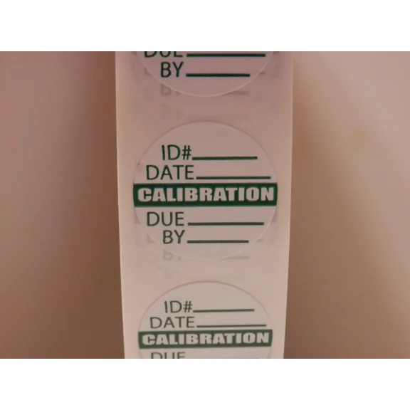CRESTIN- Calibration Small 3/4" Circle Sticker Label Permanent Adhesive 250/Rl