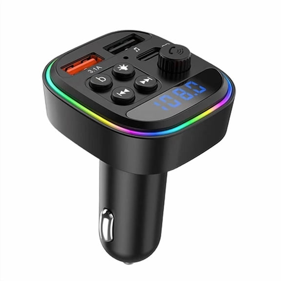 CRESTIN- Car Mp3 Fm Transmitter Player Music Player Auto Phone Charger For Vehicle Rv