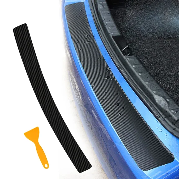 CRESTIN- Carbon Fiber Bumper Rear Car Trunk Protector Trim Corner Sticker Accessories Aaa