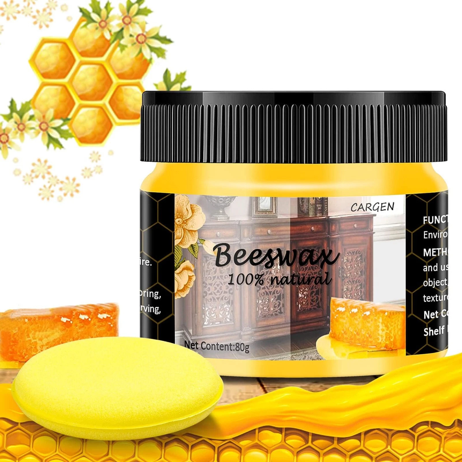 CRESTIN- Cargen Beeswax Furniture Polish, Wood Seasoning Beeswax For Furniture