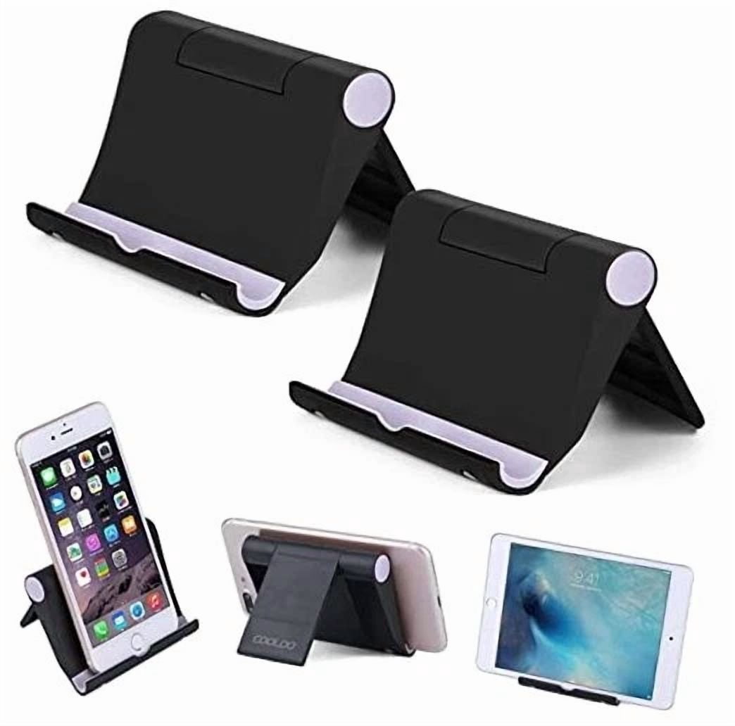 CRESTIN- Cell Phone Stand Multi-Angle,【2 Pack】 Tablet Stand Universal Black & Black