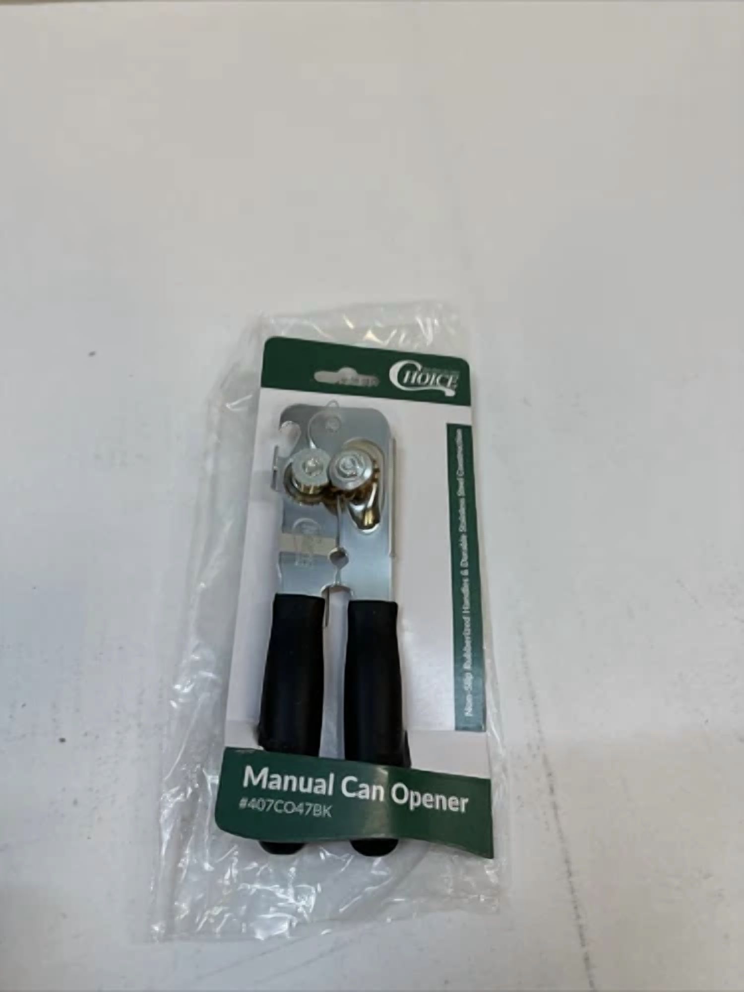 CRESTIN- Choice Manual Can Opener With Black Handle