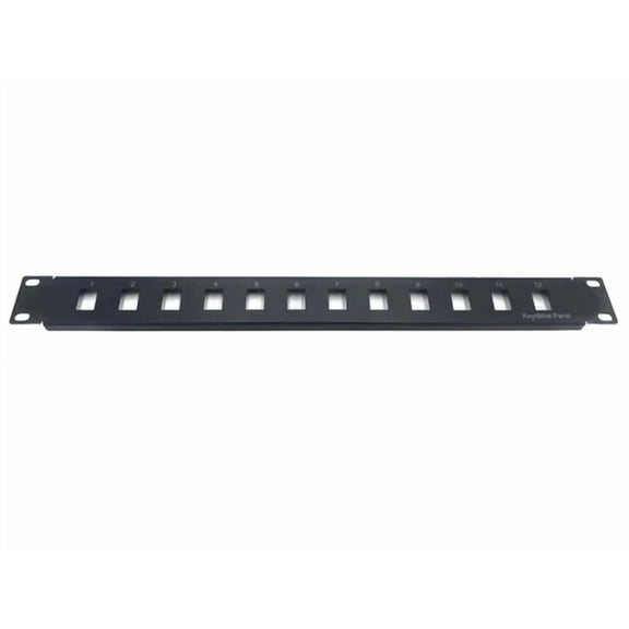 CRESTIN- Cnaweb 12 Port Unloaded Keystone Rack Mount Network Patch Panel 1U