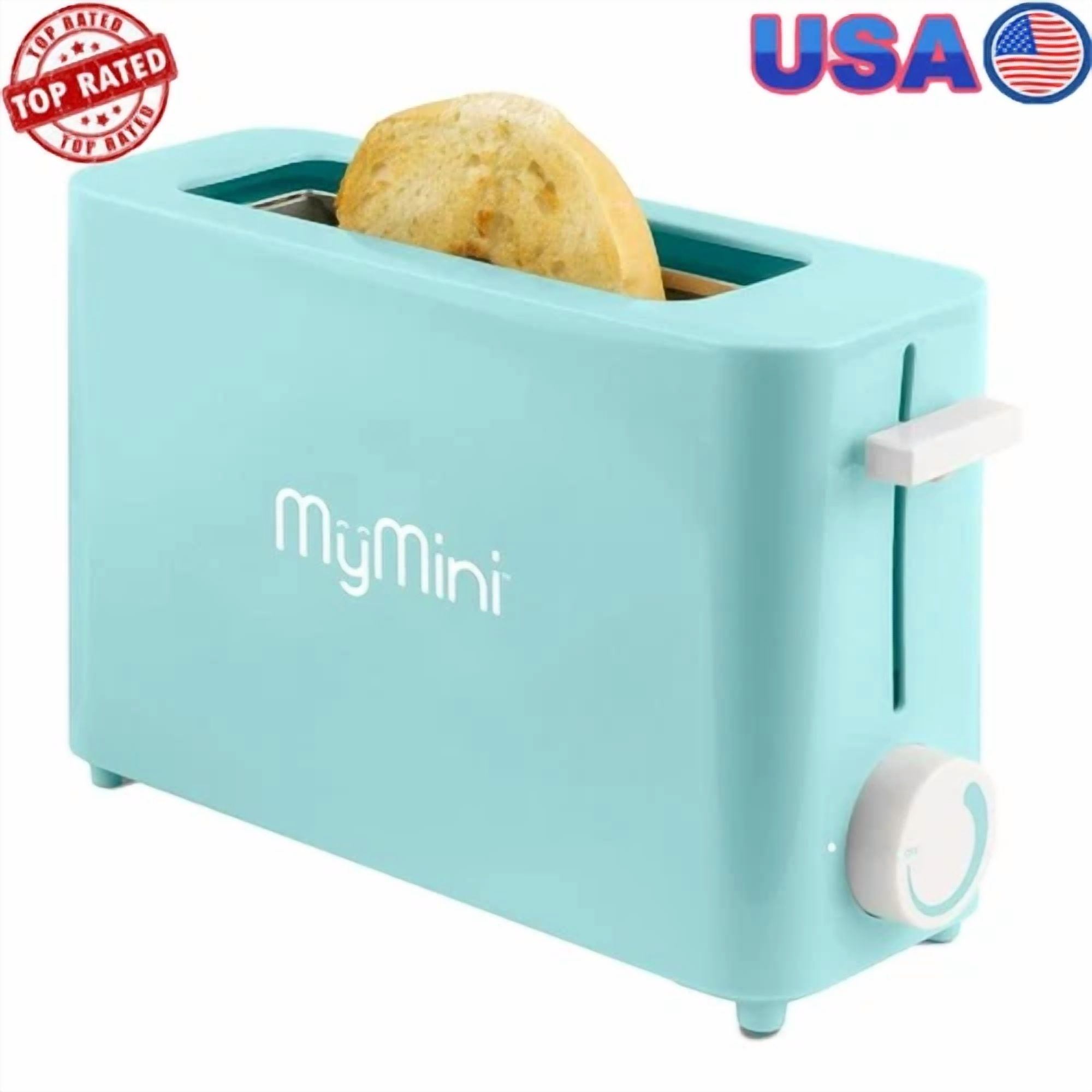 CRESTIN- Compact Single Slice Toaster Ideal Dorms & Travel Mindful Eating Gift-Ready New