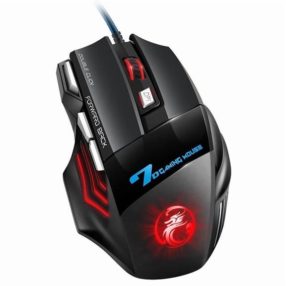 CRESTIN- Computer Mouse Gamer Gaming Mouse Usb Wired Game Mause 5500 Dpi Silent Mice