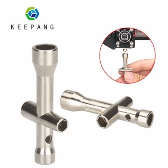 CRESTIN- Cross Wrench For 3D Printer Hot End Nozzle (M2 M2.5 M3 M4 Screw Nut)