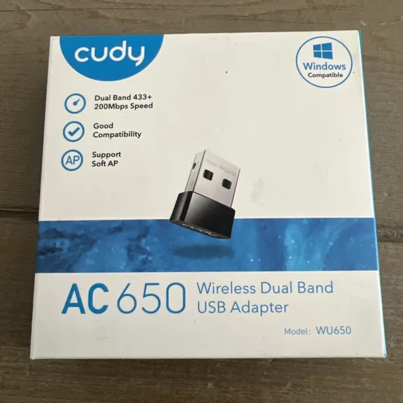 CRESTIN- Cudy Ac650 Wireless Dual Band Usb Wifi Adapter 200Mbps Windows Compatible
